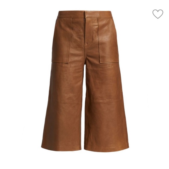 FrameDenim• Leather Culotte• Tawny Color - Picture 8 of 8